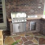 Outdoor Cooking Area with Solid Concrete Top